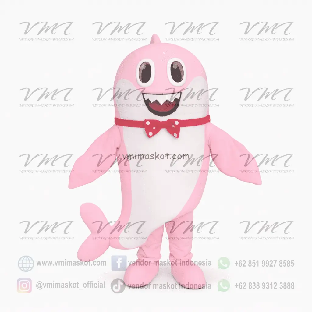 Maskot Baby Shark Pink